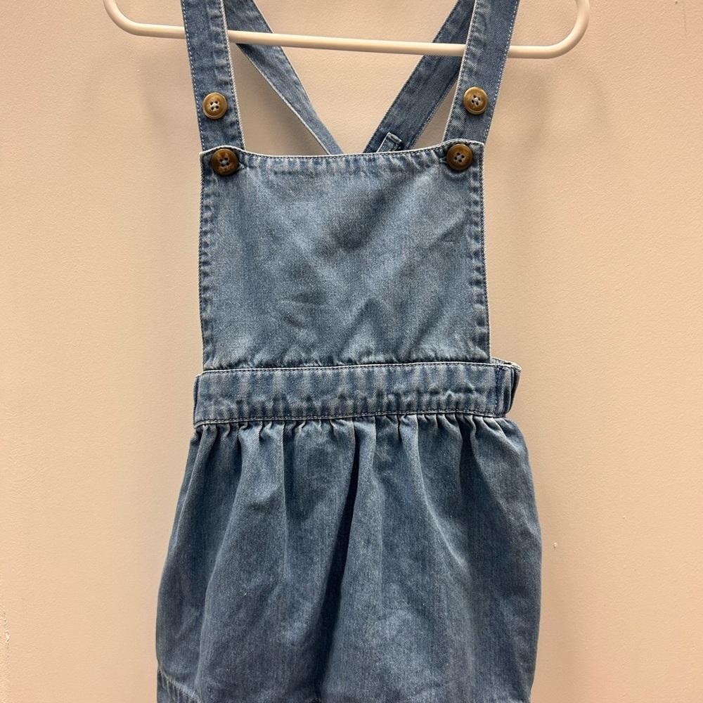 Petit Bateau Kids Denim Pinafore